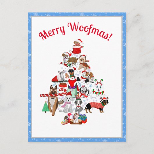 とてもドギーメリーのクリスマス シーズンポストカード (正面)