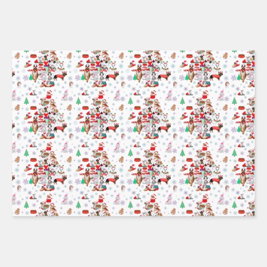 とてもドギーメリーのクリスマス ラッピングペーパーシート (正面)