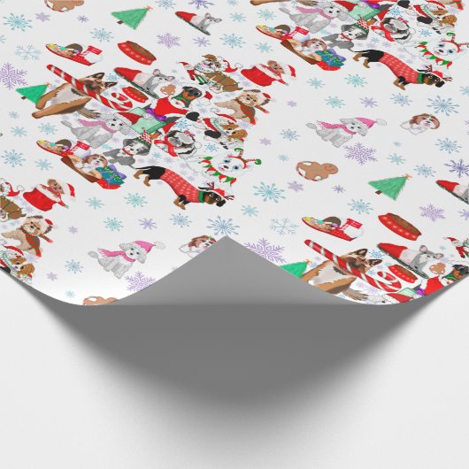 とてもドギーメリーのクリスマス ラッピングペーパー (角)