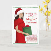 とてもメガンなクリスマスカードをお願いします カード (黄色い花)