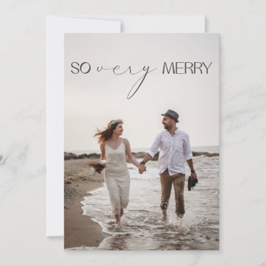 とてもモダン新婚のメリークリスマス シーズンカード (正面)