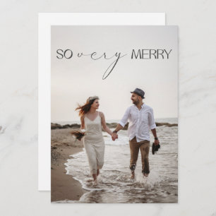 とてもモダン新婚のメリークリスマス シーズンカード