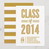 とてもレトロ | 卒業パーティー招待状 招待状 (正面/裏面)