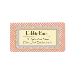 とてもヴィンテージな差出人住所ラベル ラベル