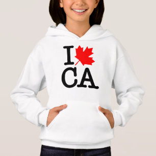 とても丁寧な赤黒のカナダ・メープルリーフ I Love Canada