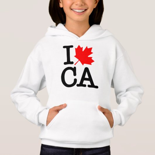 とても丁寧な赤黒のカナダ・メープルリーフ I Love Canada (正面)