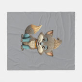 とても可愛いキツネ フリースブランケット (正面(横))