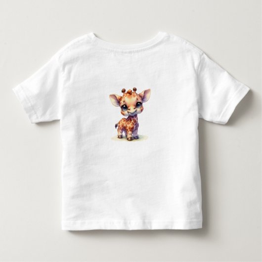 とても可愛いキリン トドラーTシャツ (裏面)