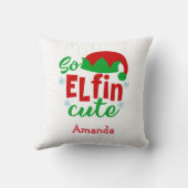 とても可愛いクリスマスパーソナライズされたのユおもしろいーモア クッション (裏面)