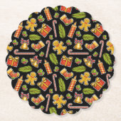 とても可愛いクリスマス ペーパーコースター (正面)