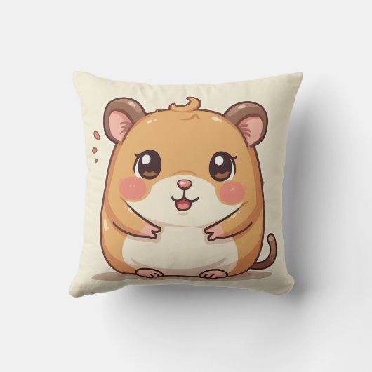 とても可愛いハムスター彼の名前はTori クッション (裏面)