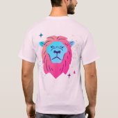 とても可愛いライオンTシャツデザイン Tシャツ (裏面)