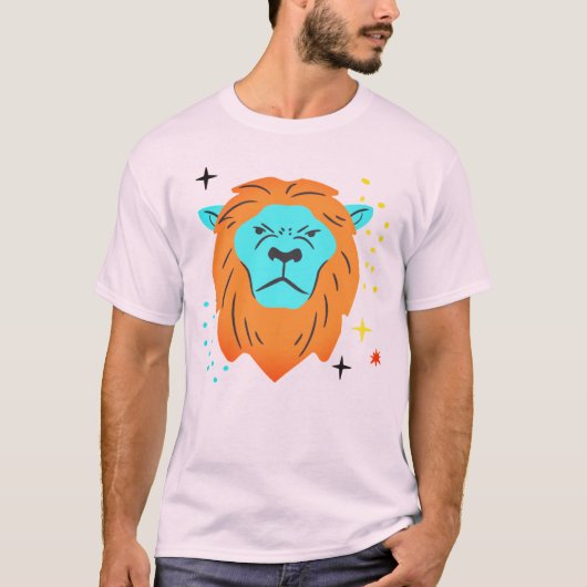 とても可愛いライオンTシャツデザイン Tシャツ (正面)