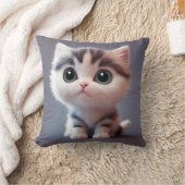 とても可愛い子猫 クッション (ブランケット)