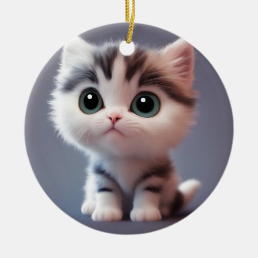 とても可愛い子猫 セラミックオーナメント (正面)