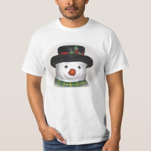 とても可愛い雪だるまTシャツ Tシャツ (正面)