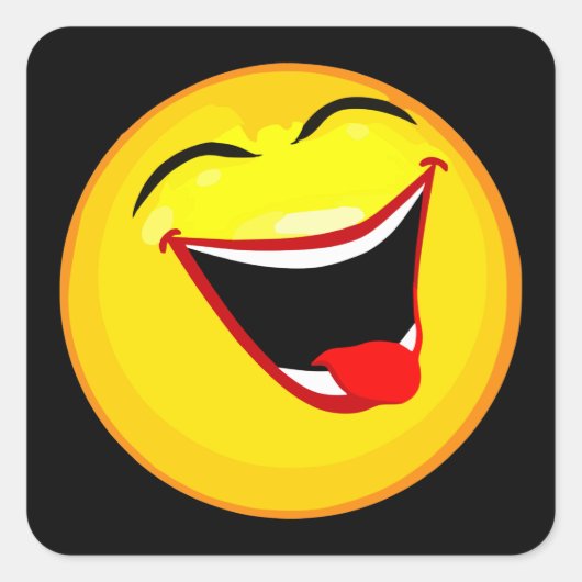 とても可愛くて幸せな絵文字/絵文字 スクエアシール (正面)