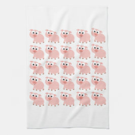 とても多くの豚 キッチンタオル