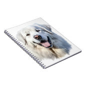 とても大きなグレートピレニーズの白い犬 ノートブック (右側)