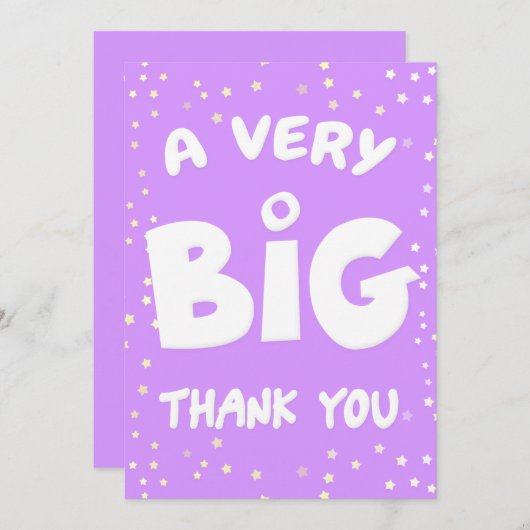 とても大きなサンキューカード 招待状 (正面/裏面)
