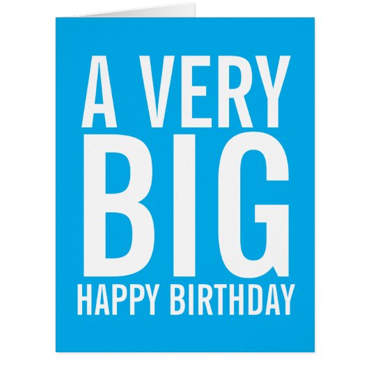とても大きなハッピーバースデー (正面)