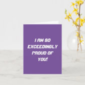 とても大誇りを持った切に思う(紫) カード (黄色い花)