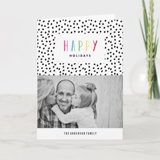 とても嬉しい | 休日のフォトグリーティングカード シーズンカード (正面)