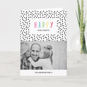 とても嬉しい   休日のフォトグリーティングカード シーズンカード