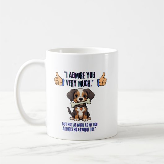とても尊敬しています コーヒーマグカップ (左)