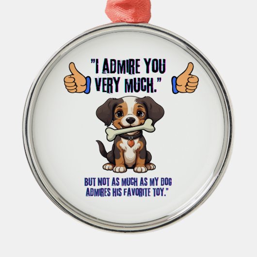 とても尊敬しています メタルオーナメント (正面)