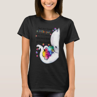 とても小さな女の子を愛していた 自閉症啓発 Tシャツ
