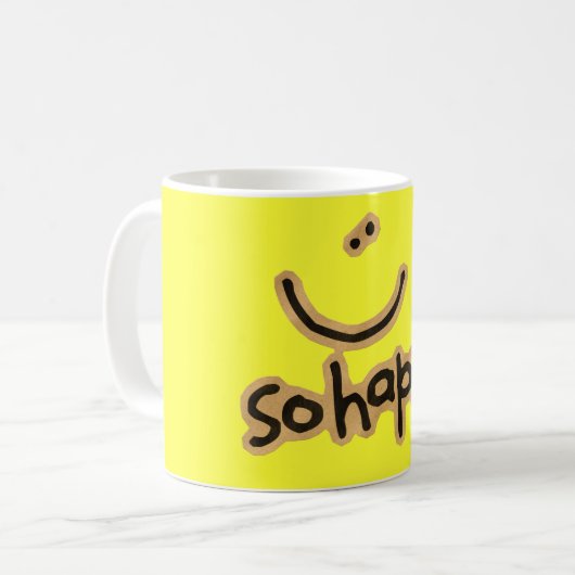 とても幸せなお洒落マグカップ コーヒーマグカップ (正面左)