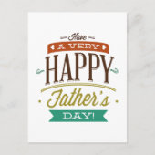 とても幸せな父の日を過ごす ポストカード (正面)