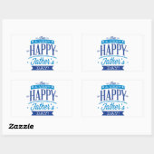 とても幸せな父の日を過ごす 長方形シール (シート)