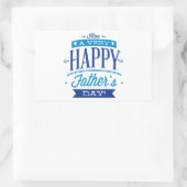 とても幸せな父の日を過ごす 長方形シール (バッグ)