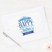 とても幸せな父の日を過ごす 長方形シール (封筒)