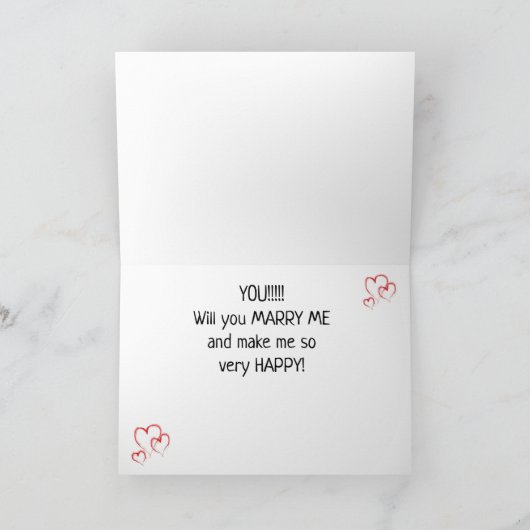 「とても幸せに」と**結婚して下さい*** カード (内部)