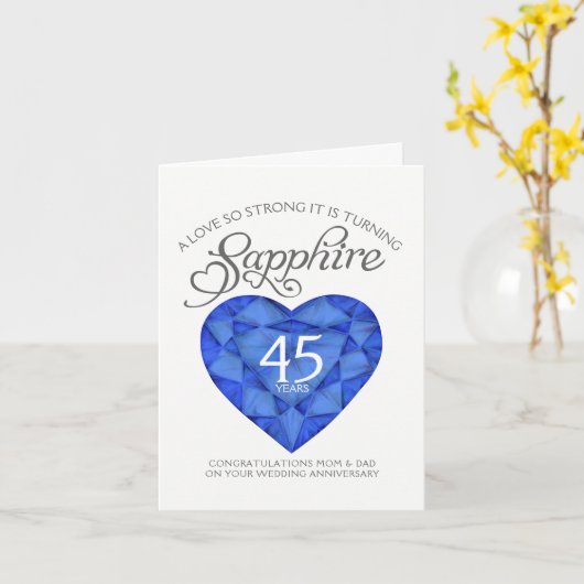 とても強いサファイア45thアニバーサリーカードを愛する カード (黄色い花)