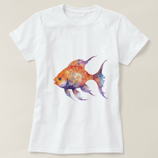 とても心配な金魚Tシャツ Tシャツ (デザイン正面)