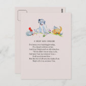 とても悪い子犬の詩と絵 ポストカード (正面/裏面)