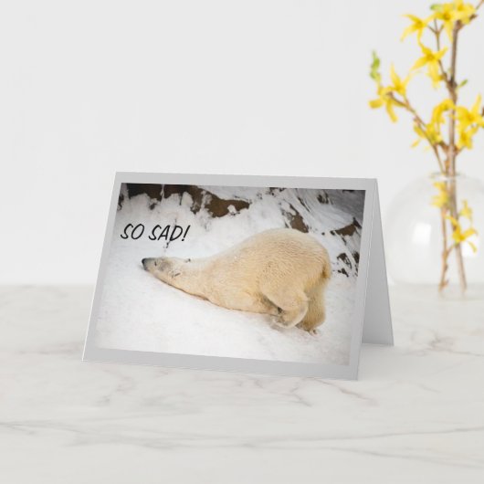 とても悲しい恋しく思ことです! カード (黄色い花)