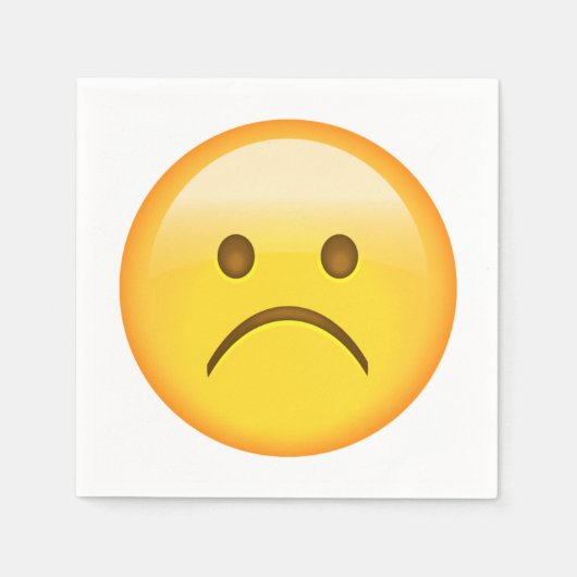 とても悲しい – Emoji スタンダードカクテルナプキン (正面)