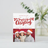 とても愉快なクリスマスのはがき ポストカード (スタンド正面)