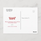 とても愉快なクリスマスのはがき ポストカード (裏面)