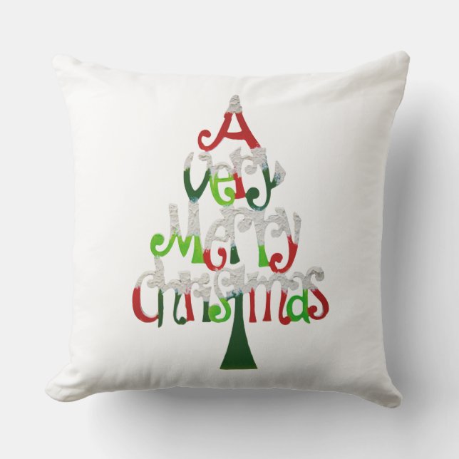 とても愉快なクリスマスツリー アウトドアクッション (正面)