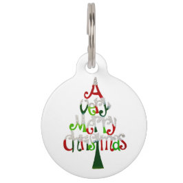 とても愉快なクリスマスツリー ペット　ネームタグ