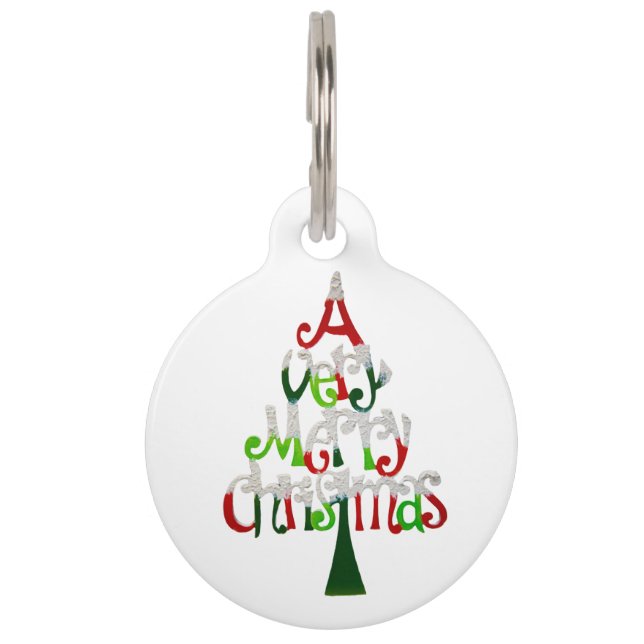 とても愉快なクリスマスツリー ペット　ネームタグ (正面)