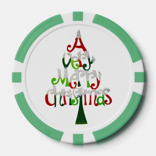 とても愉快なクリスマスツリー ポーカーチップ (正面)
