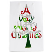 とても愉快なクリスマスツリー ミディアムペーパーバッグ (正面)