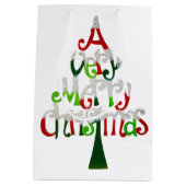 とても愉快なクリスマスツリー ミディアムペーパーバッグ (裏面)
